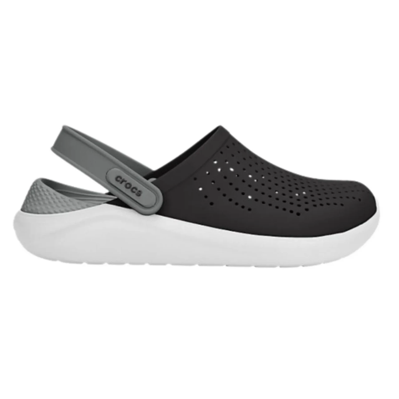 Сабо Crocs LiteRide Clog Black/Smoke Крокси чоловічі/жіночі лайтрайд чорно-димчасті оригінал