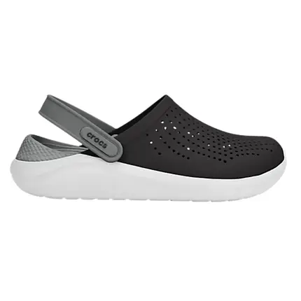 Сабо Crocs LiteRide Clog Black/Smoke Крокси чоловічі/жіночі лайтрайд чорно-димчасті оригінал, фото 1