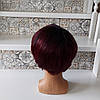 Перука з натурального волосся подовжене боб-каре бургунд омбре MARY- TT1B/99J, фото 4