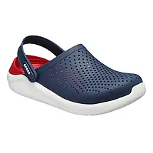 Сабо Crocs LiteRide Clog Navy/Pepper — чоловічі та жіночі крокси LiteRide синьо-білі, оригінал, фото 6