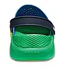 Сабо Crocs LiteRide Clog Blue/ Green Крокси чоловічі/жіночі лайтрайд блакитно-лаймовий оригінал, фото 6