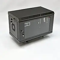 Серверный шкаф CMS UA-MGSWA635B Black 6U, 600х350х373 мм, акриловое стекло
