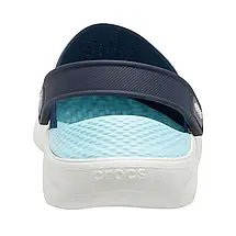 Сабо Crocs LiteRide Clog Navy/Almost White Крокси чоловічі/жіночі лайтрайд синьо-білі оригінал, фото 5