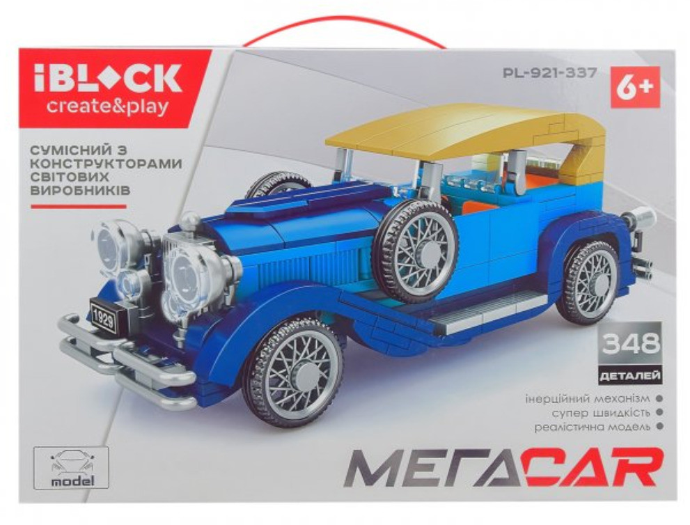 Конструктор IBLOCK МегаCar Ретро автомобіль 348 дет