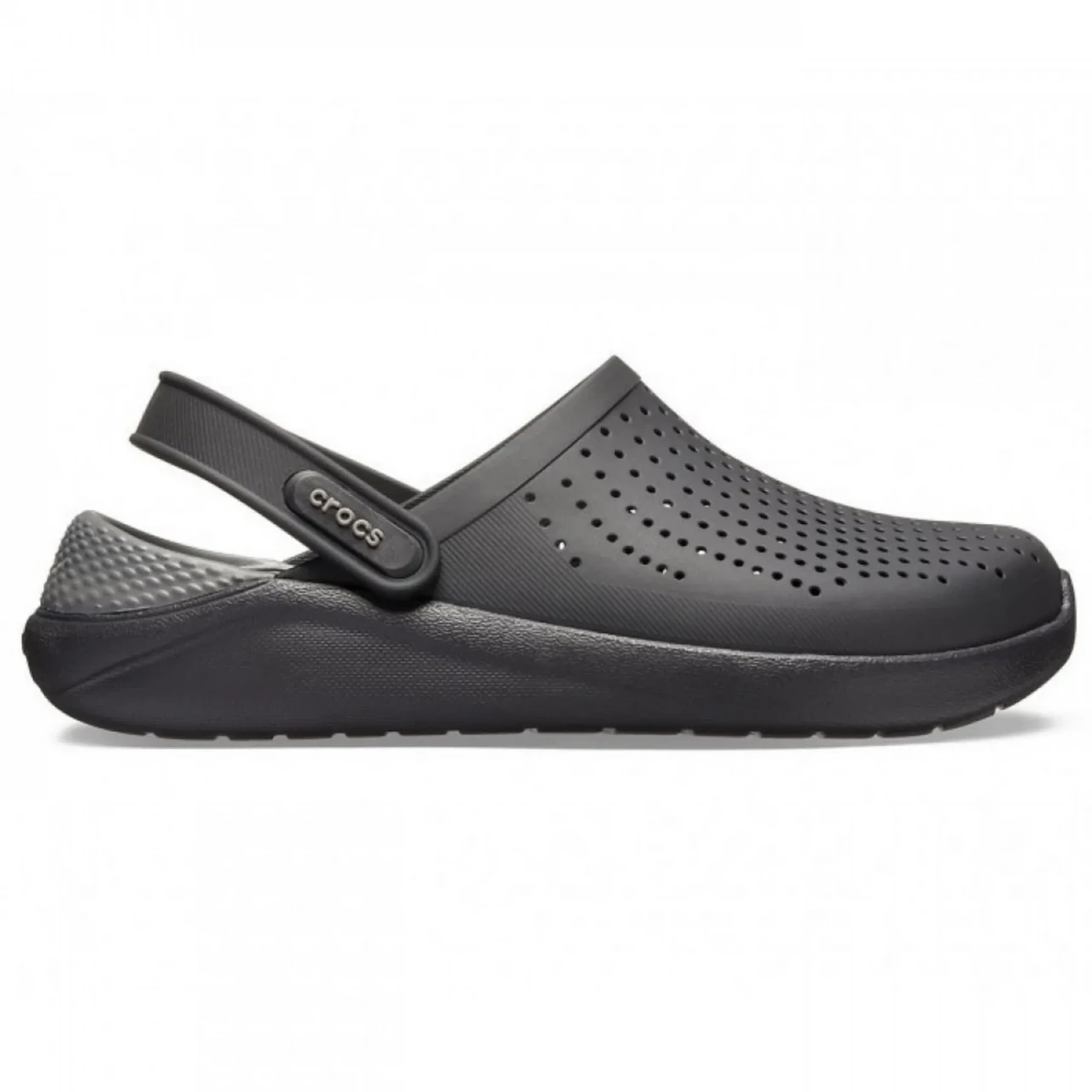 Сабо Crocs LiteRide Clog Black/Slate Grey Крокси чоловічі/жіночі лайтрайд колір ночі оригінал
