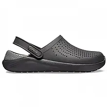 Сабо Crocs LiteRide Clog Black/Slate Grey Крокси чоловічі/жіночі лайтрайд колір ночі оригінал