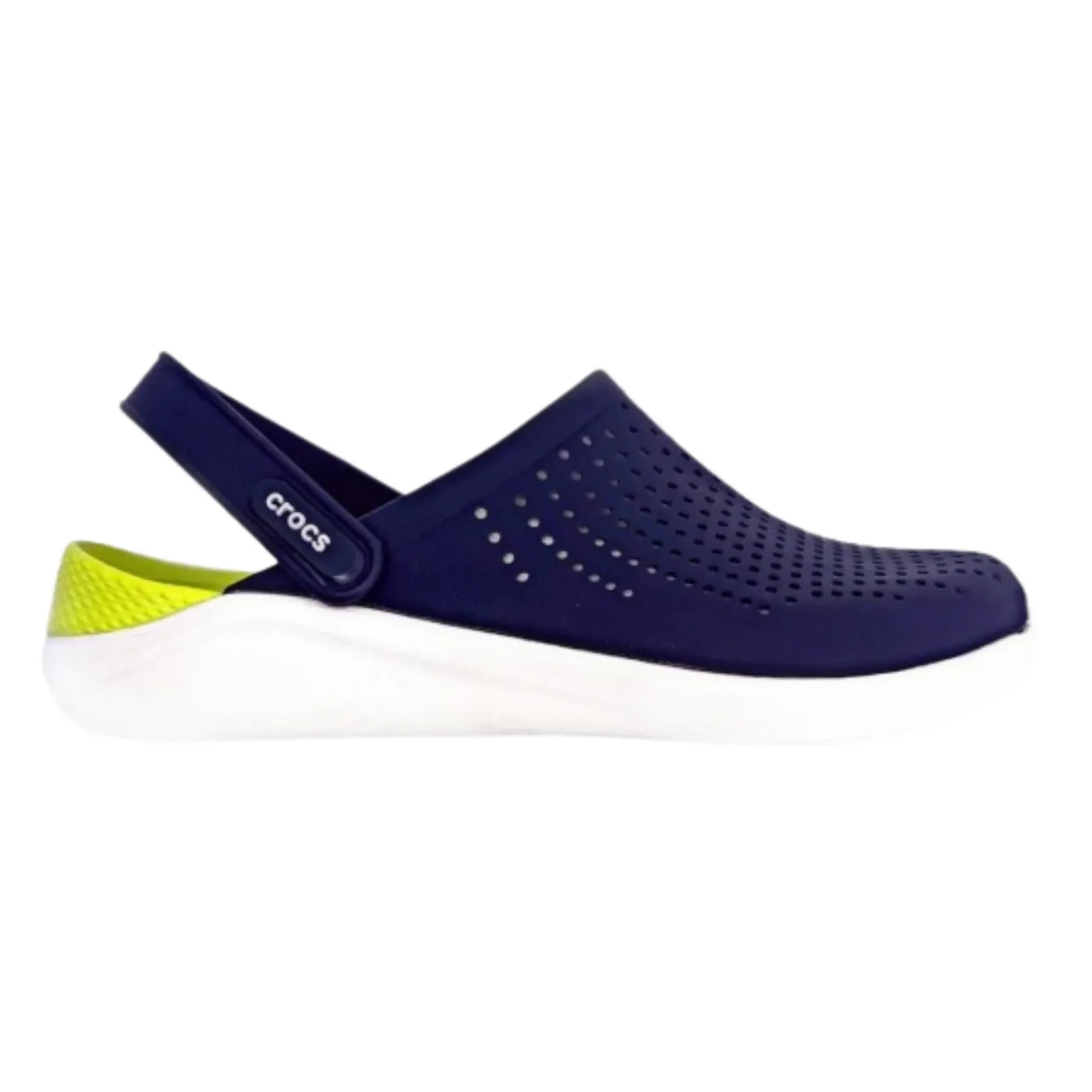 Сабо Crocs LiteRide Clog Navy Citrus Крокси чоловічі/жіночі лайтрайд синьо-цитрусові оригінал