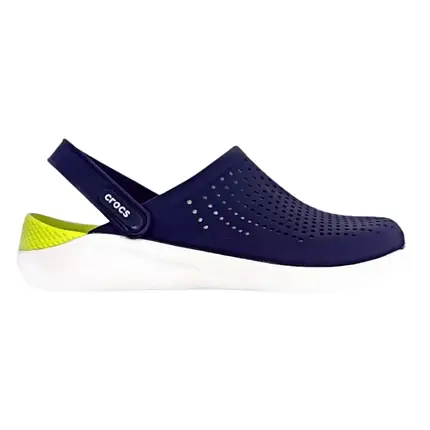 Сабо Crocs LiteRide Clog Navy Citrus Крокси чоловічі/жіночі лайтрайд синьо-цитрусові оригінал, фото 1