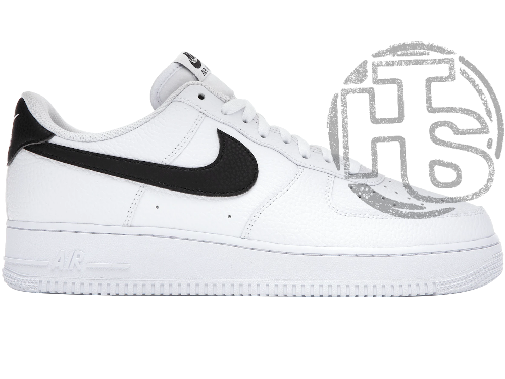 Чоловічі кросівки Nike Air Force 1 Low 07 White Black Pebbled Leather CT2302-100