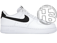 Мужские кроссовки Nike Air Force 1 Low 07 White Black Pebbled Leather CT2302-100