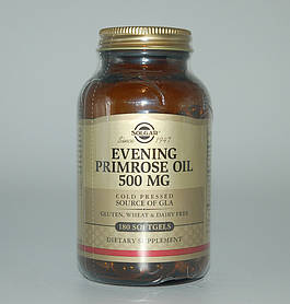 Масло вечірньої примули (Evening Primrose Oil), Solgar, 500 мг, 180 капсул