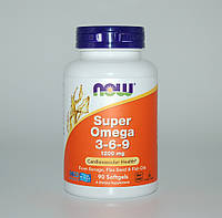Супер омега 3 6 9, Super Omega 3-6-9, Now Foods, 1200 мг, 90 капсул