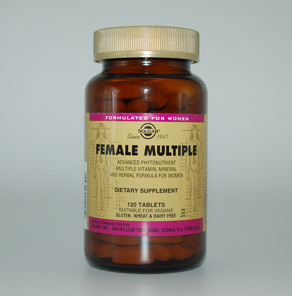 Мультивітаміни для жінок, Female Multiple, Solgar, 120 таблеток