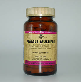 Мультивітаміни для жінок, Female Multiple, Solgar, 120 таблеток