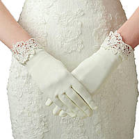 #3 White Lace Жіночі весільні рукавички Acenail Pearl Білі мереживні рукавички Короткі атласні весільні р