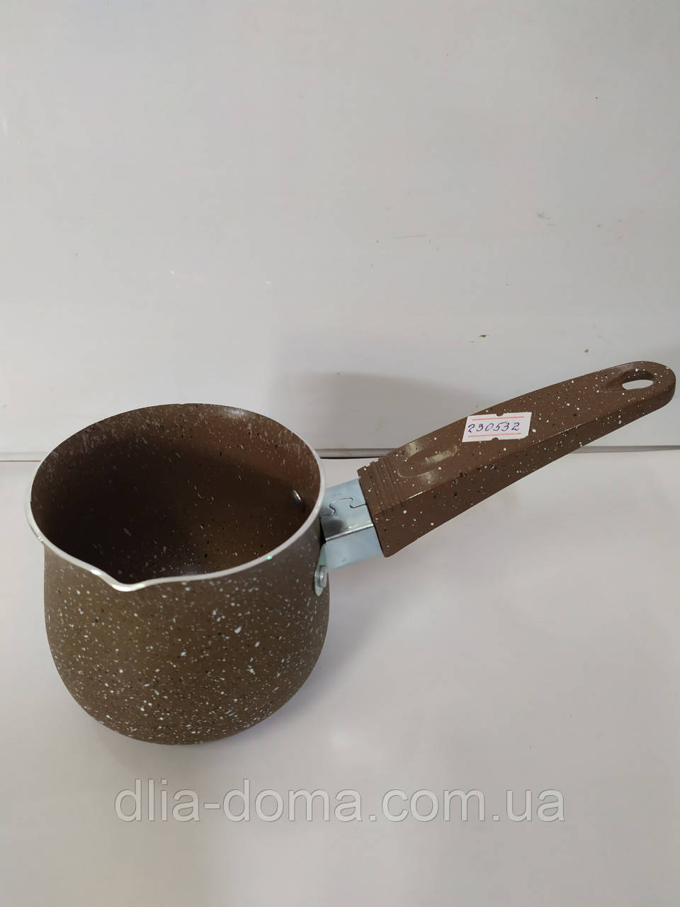 Турка  тефлонова  мармурове покриття   діам. 9 см  вис.8 см  250мл, фото 1