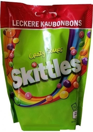 Драже у Кольоровій Глазурі Skittles Crazy Sours Скітлз 160 г Німеччина