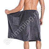 Чоловічий рушник для сауни та лазні мікрофібра рушник спідниця (кілт) 150*70 см, фото 6