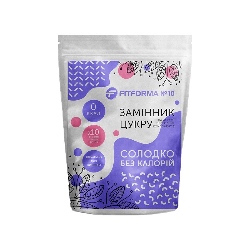 Рослинний цукрозамінник «№10» (коефіцієнт солодкості 1:10), 150 г, FitForma