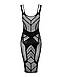 Напівпрозора сукня міді Obsessive D609 dress S/M/L, black, фото 7