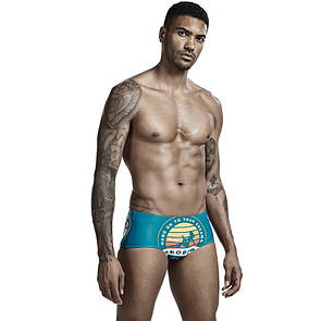 Яскраві плавки хіпси Seobean бірюзові з малюнком