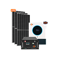 Солнечная электростанция (СЭС) 8kW АКБ 11kWh (литий) 230 Ah Премиум +