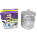 Акриловий органайзер диспенсер для ватних дисків і вушних паличок, фото 2