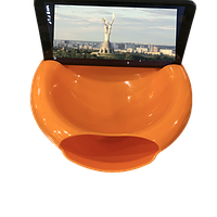 Миска-подставка под смартфон для ленивых оранжевая