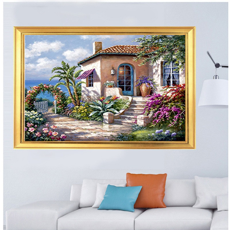 Алмазна мозаїка "Італійський полудень", картина стразами, 30*40 см