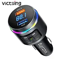 VicTsing BH442 Bluetooth 5.0 FM-передавач QC3.0 RGB підсвічування адаптер Автоматичне налаштування частоти з Google Assistant Siri