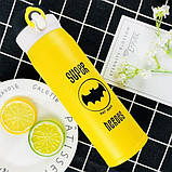 Термос дитячий супергерої Batman для напоїв 350 мл жовтий (LB-1253), фото 7