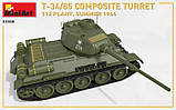 Пластикова модель 1/35 MiniArt 35306 радянський середній танк Т-34/85 заводу 112 літо 1944, фото 3