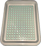 Лоток для фруктів і посуду 310 × 240 × 35 мм з піддоном бірюзовий, фото 2