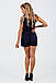 Літній зручний жіночий комбінезон на зав'язках Nicky, темно-синій, фото 4