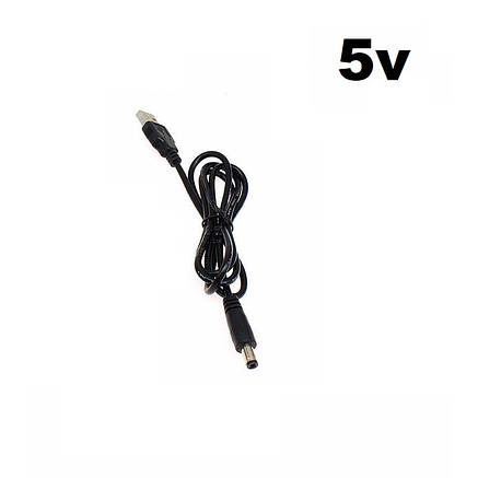 Кабель перехідник usb to 5.5x2.1mm 5В, фото 1
