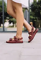 Босоніжки Chanel Sandals Bordo Leather