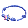 UmaUmi Браслет на шнурку Близнюки з блакитною та рожевою емаллю, фото 3
