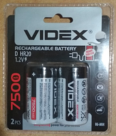 Аккумулятор D Videx НR-20 7500mAh Ni-MH блистер 1х2шт.