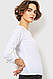 Блуза однотонна, колір білий, 230R1122-3, фото 3