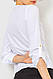 Блуза однотонна, колір білий, 230R1122-3, фото 4