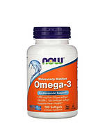 Омега-3 для взрослых в желатиновых капсулах, Omega-3, Now Foods, 100 капсул