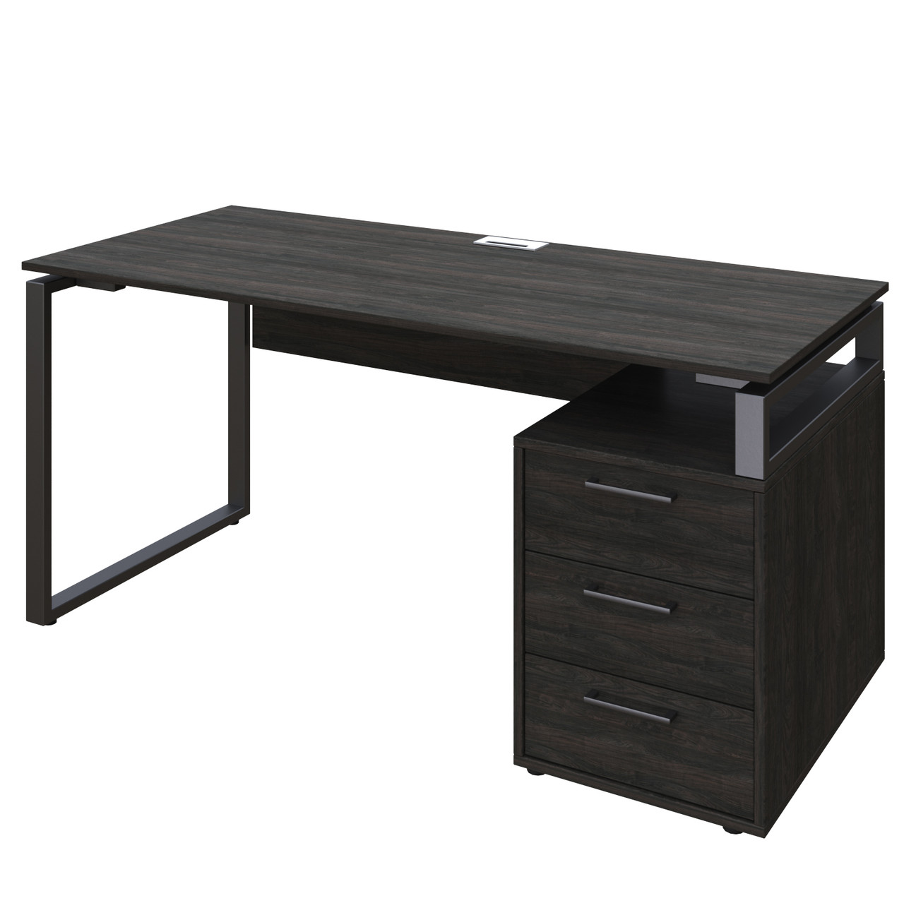 Офісний стіл керівника LOFT 33 L200b морське дерево з царгою, фото 1