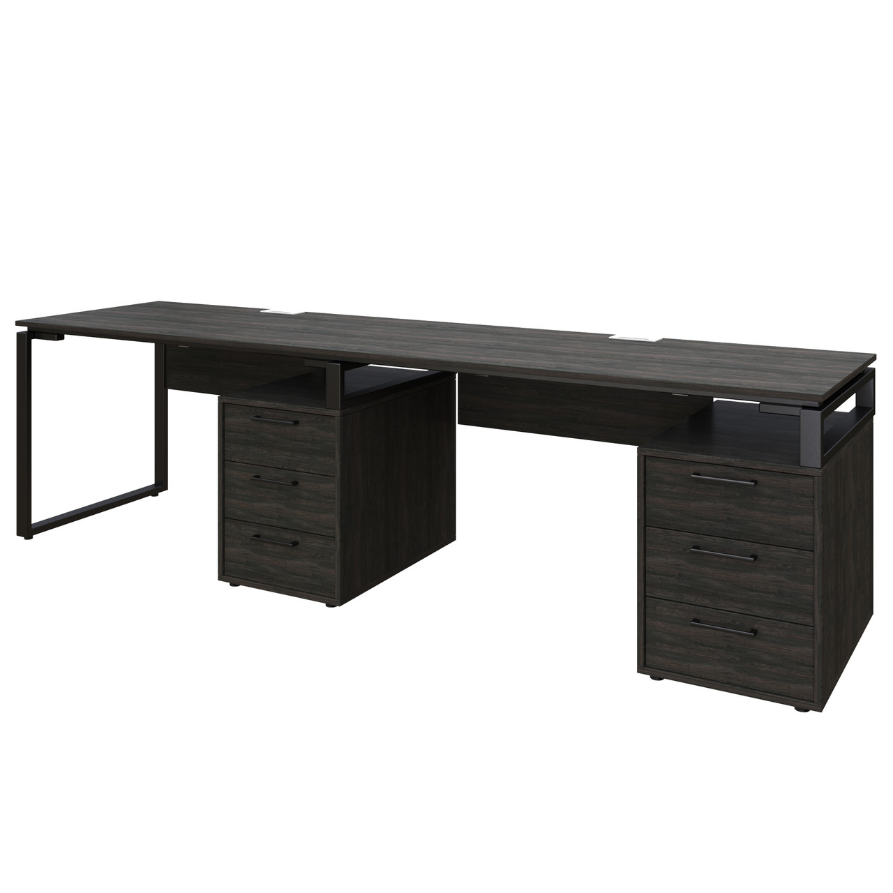 Офісний стіл LOFT 33 L135b Double морське дерево з царгою 36