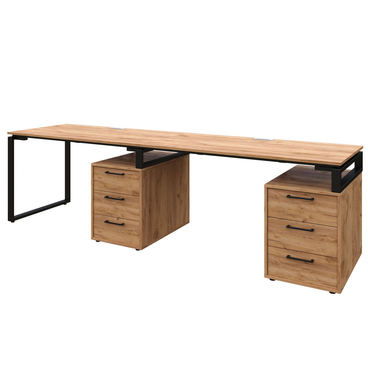 Офісний стіл LOFT 33 L135b Double дуб крафт золотий