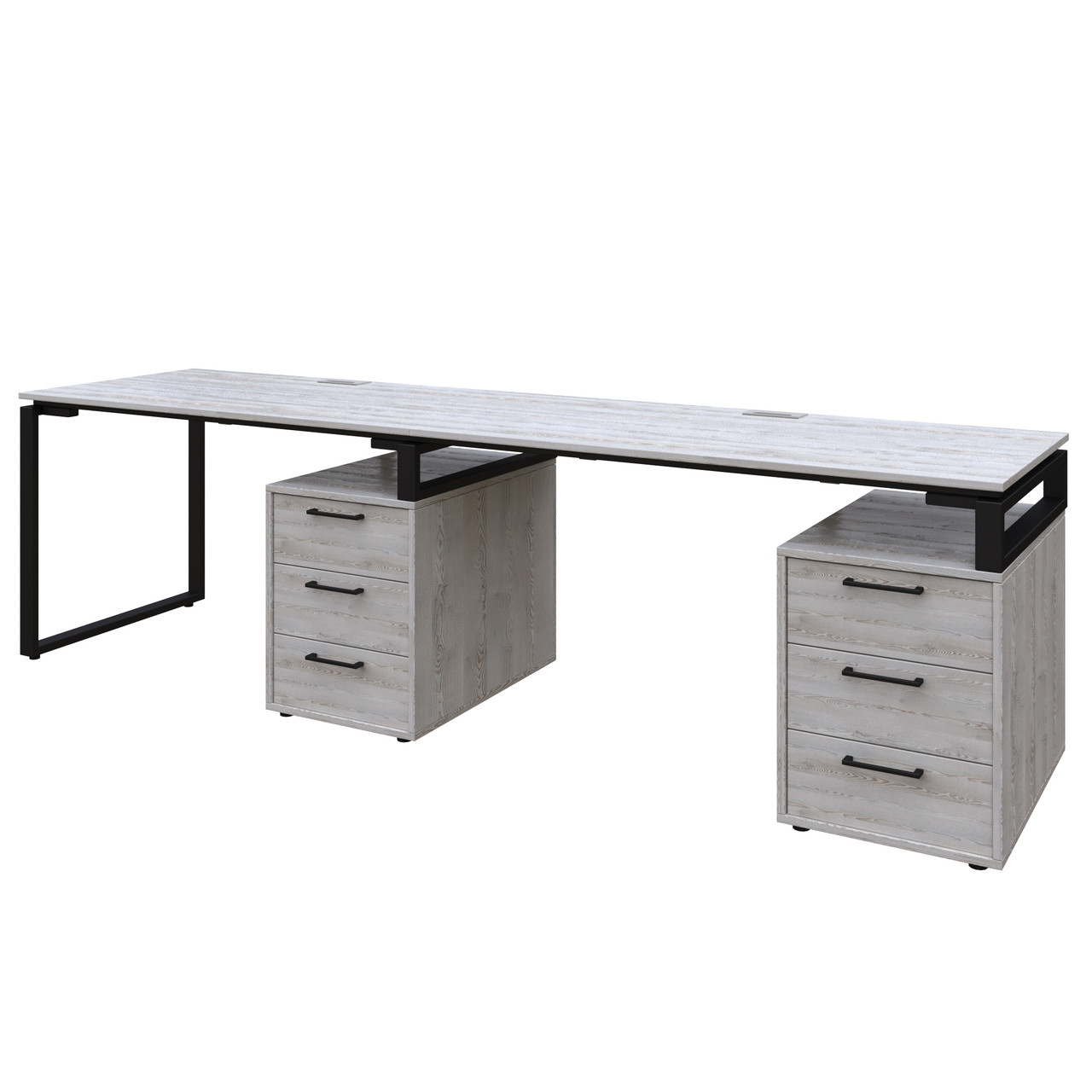 Офісний стіл LOFT 33 L135b Double сосна лофт біла