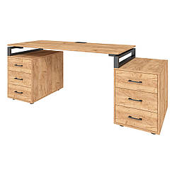 Офісний стіл LOFT 33 LL160b дуб крафт золотий