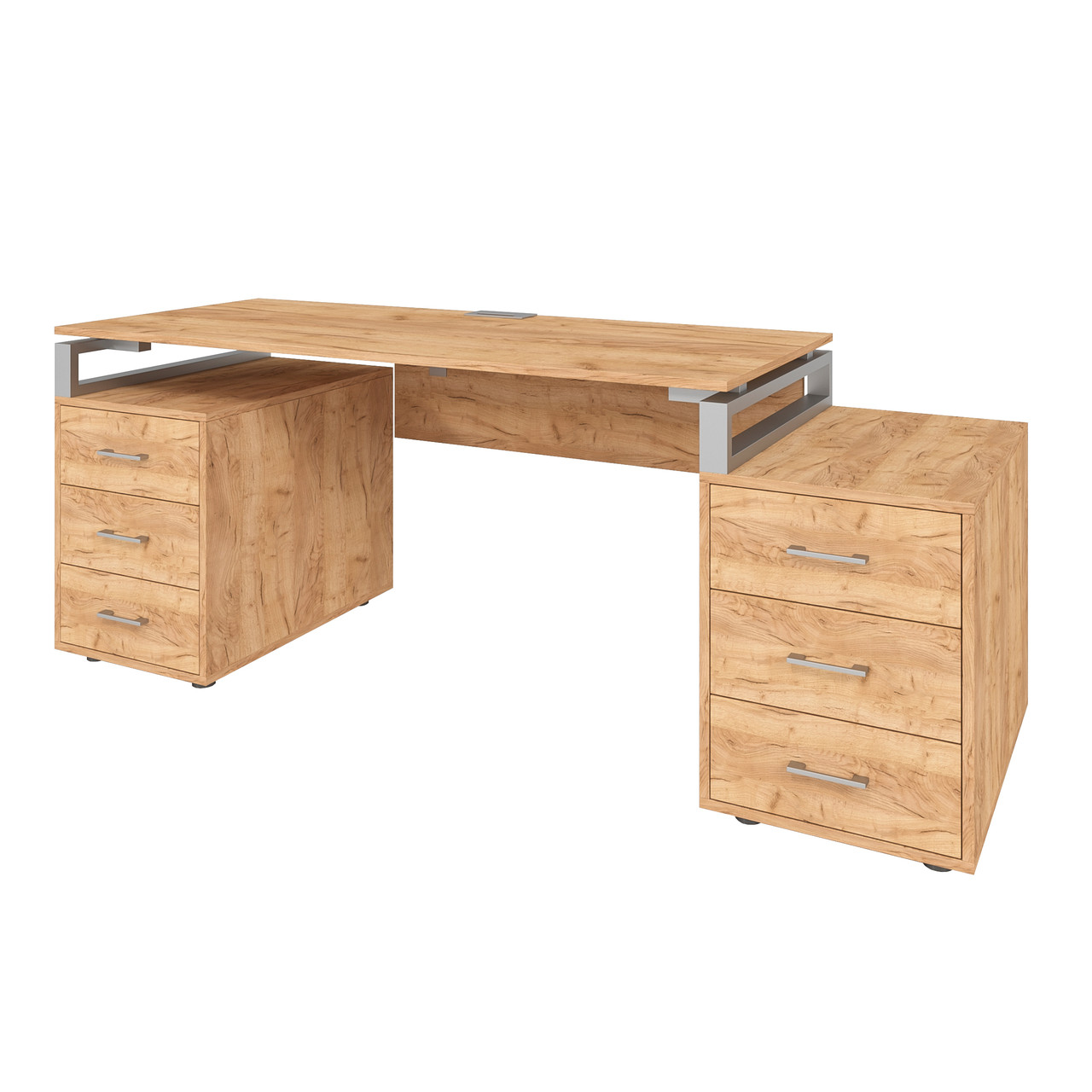 Офісний стіл LOFT 33 LL160 дуб крафт золотий з царгою