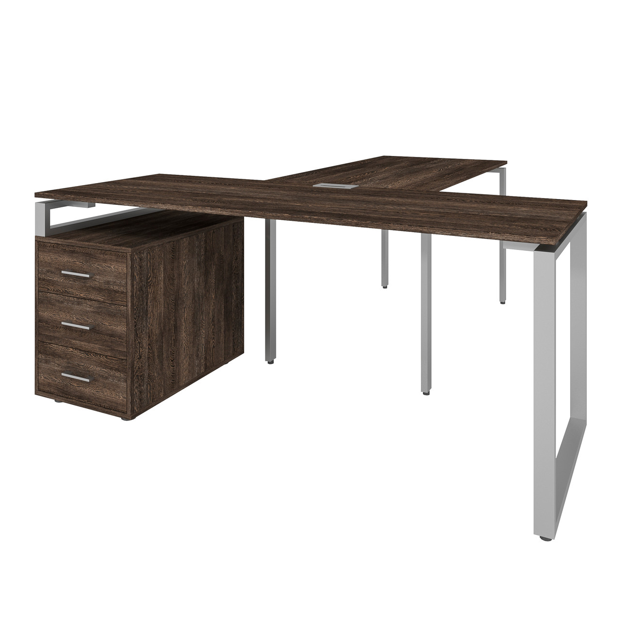 Офісний стіл керівника LOFT 33 LB180 з брифінгом венге вінтаж
