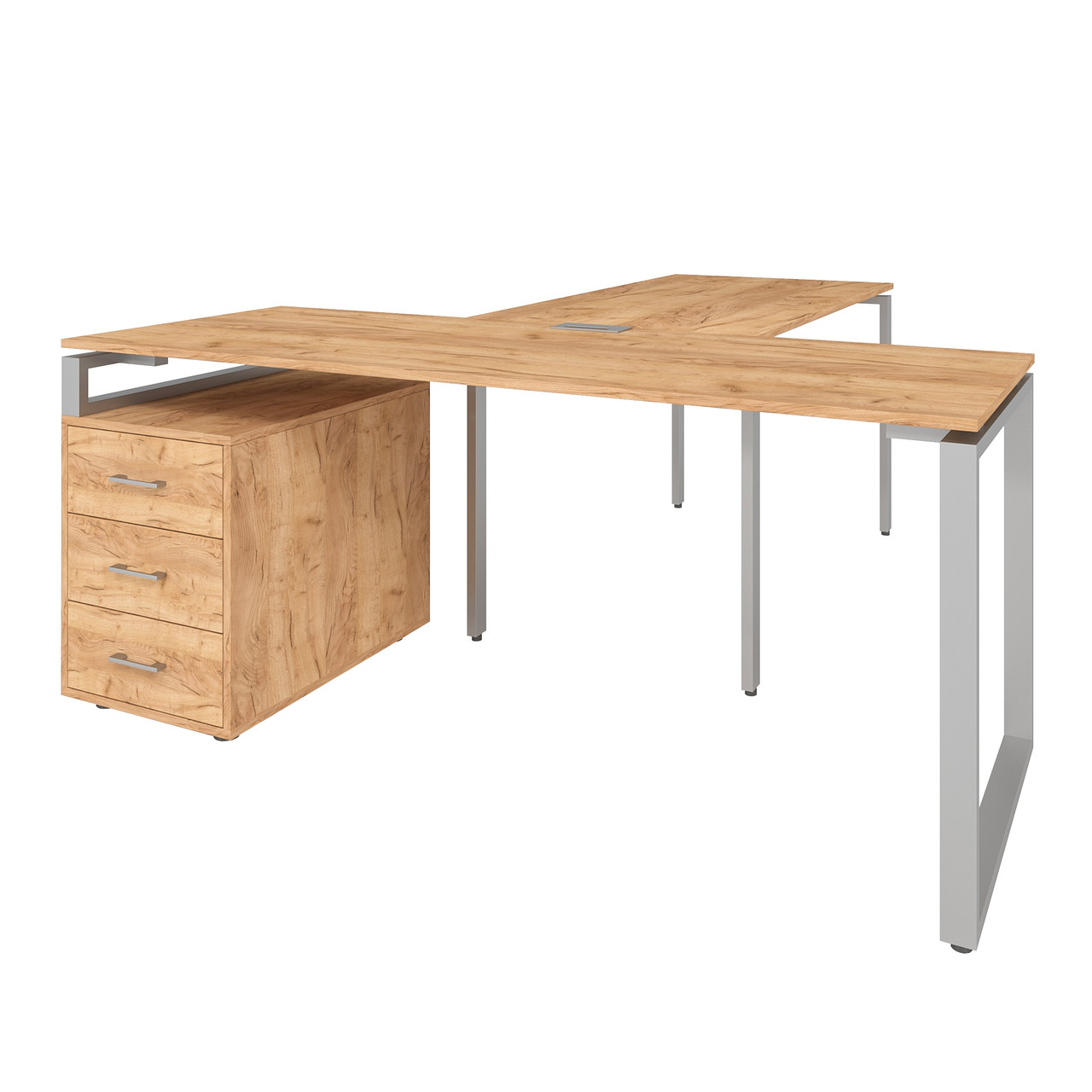 Офісний стіл керівника LOFT 33 LB180 з брифінгом дуб крафт золотий