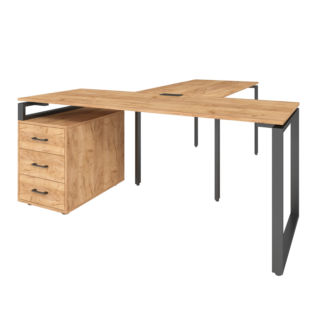 Офісний стіл керівника LOFT 33 LB200b дуб крафт золотий